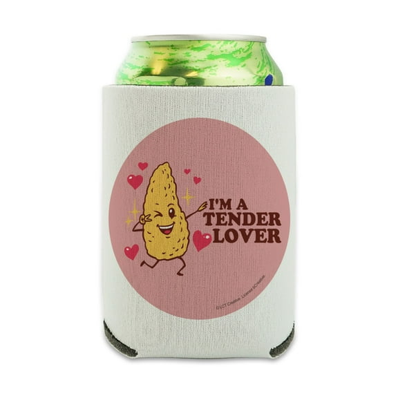I'm a Tender Lover Chicken Nugget Funny Humor Can Cooler - Drink Sleeve Hugger Collapsible Insulator - Beverage Insulated Holder