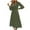 Green, variant on Women's Casual Maxi Dresses Long Sleeve Fall Dress Round Neck Hight Waist Flowy Maxi Tiered Dresses