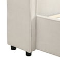 thumbnail image 6 of Paxton Modern Queen Upholstered Bed, Platform Bed with Wingback Headboard, USB Port, Reading lamp, Beige, 6 of 11