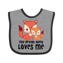 Inktastic Fox My Great Aunt Loves Me Boys or Girls Baby Bib