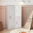 thumbnail image 5 of Max & Finn Casey Kids Stackable Mini Metal Storage Locker, Lavender, 5 of 14