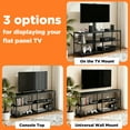 thumbnail image 2 of Dalattin 3-in-1 55 inch TV Stand with Mount for 60 65" Television, Black TV Stand for Living Room, 2 of 7