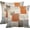 Abstract Orange and Beige, variant on Set of 2 Throw Pillow Covers Modern Abstract Painting Red Brown and Gray Decorative Pillow Cases Home Decor Standard Square 18x18 Inches Pillowcases