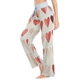 thumbnail image 4 of Women's Long Sleep Pants Home Pants Sleep Pants Wide-Leg Pants Design Elastic Fabric Casual Pants M Beautiful Heart Pattern, 4 of 7