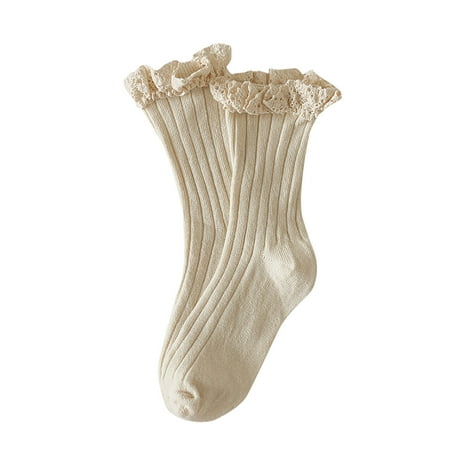 

Baby Girl 4t Children s Socks Vintage Lace Solid Color Double Needle Children s Socks Girls Spring Autumn Mid Thigh Socks Socks Baby Boy