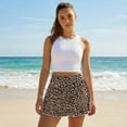 thumbnail image 3 of KUIFORTI Leopard Print Womens Tennis Skirt Hard Wearing High Waisted Golf Skort with 2 Pockets Breathable Casual Athletic Skirts for Workout Pickleball Running, 3 of 7