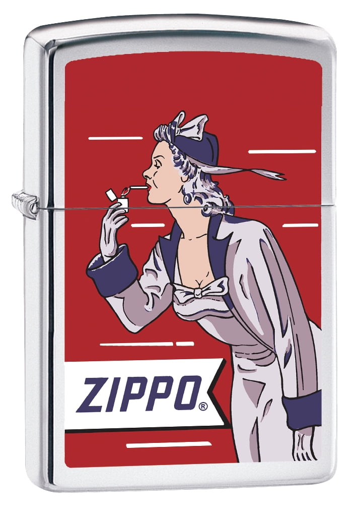 Zippo Lighter Windy Zippo Box Top High Polish Chrome 78675
