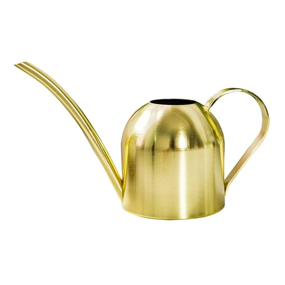 YWMJZEU Indoor Small Watering Can Metal Stainless Steel 500ml Long Spout Gold