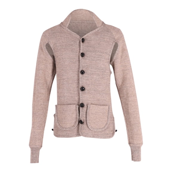 Pre-Owned Vivienne Westwood Cut Out Cardigan in Beige Wool