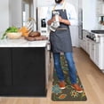 thumbnail image 4 of Boho Kitchen Mat Set of 2,Maples Kitchen Rugs and Mats Non Skid Washable,Bohemia Farmhouse Runner Rugs with Rubber Backing for Kitchen Decor Accessories (17"x47"+17"x30"), 4 of 6