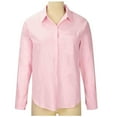 thumbnail image 3 of Blouse en Polyester à Manches Longues Couleur Unie Réversible Nature Légère Tailles Multiples pour Femmes (Rose, m), 3 of 5