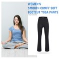 thumbnail image 7 of BALEAF Women's Cotton Bootcut Yoga Pants High Waisted Comfy Soft Bootleg Workout Flare Pants with Pockets Black S, 7 of 7