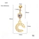 thumbnail image 4 of Perforación corporal antialérgica con letras inglesas de oro de la A a la Z, joyería para mujer, anillo para el ombligo, 4 of 6