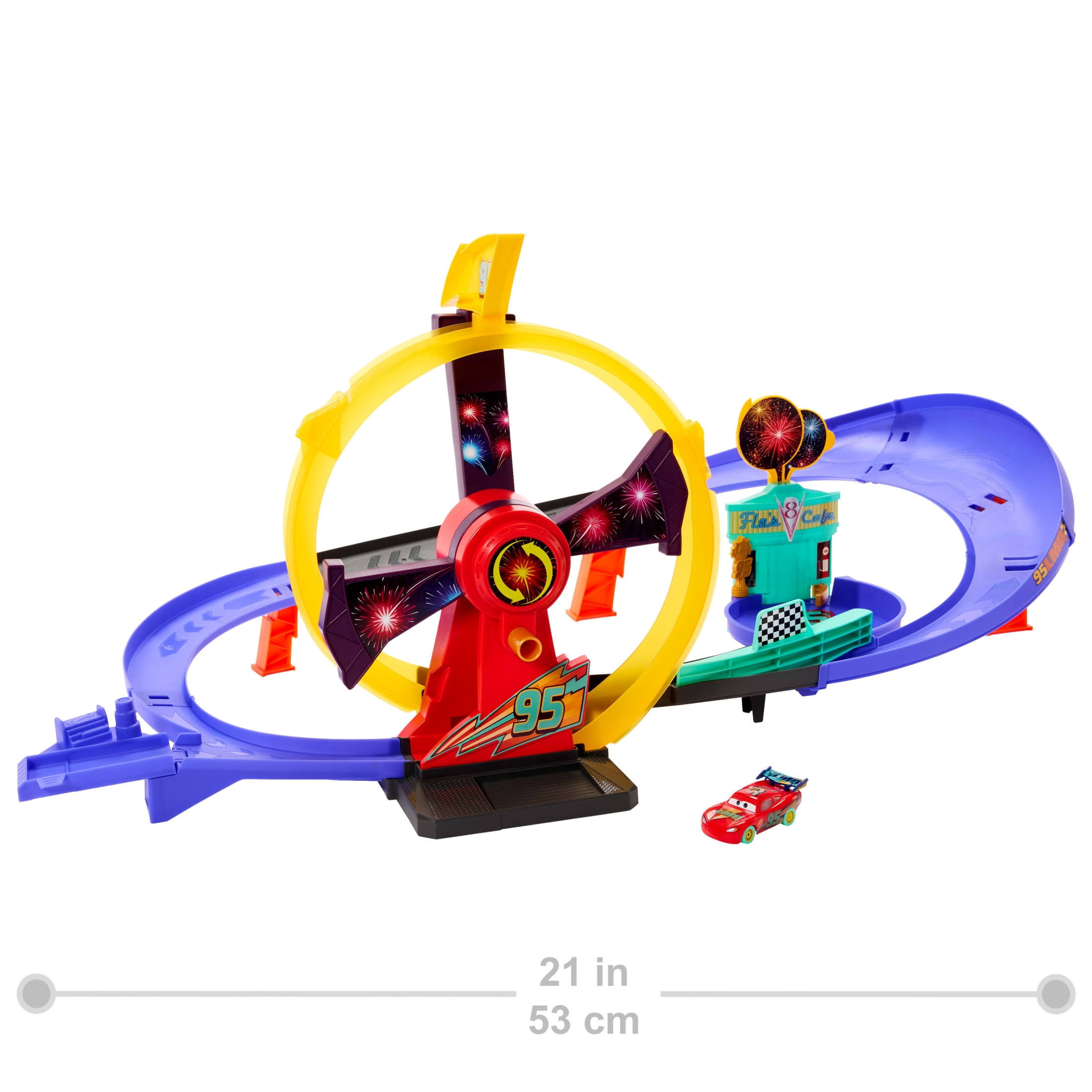 Disney and Pixar Cars Race to Celebrate Lightning McQueen Celebration Raceway Playset & Toy Car