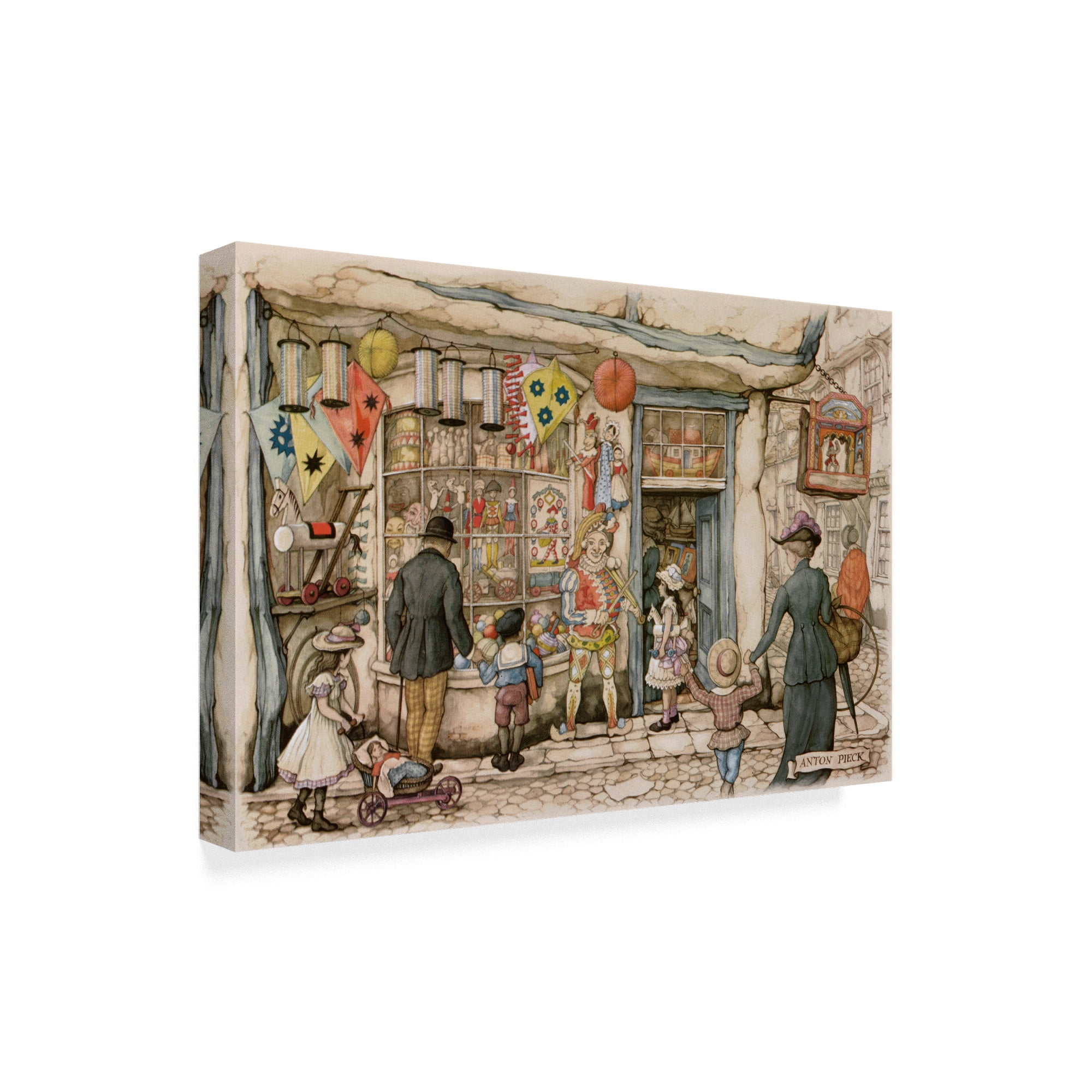 Trademark Fine Art 'Vintage Toy Store' Canvas Art by Anton Pieck