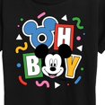 thumbnail image 3 of Disney - Mickey Oh Boy 90s - Women's Short Sleeve Graphic T-Shirt, 3 of 5