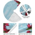 thumbnail image 2 of FMSHPON Mother's Day Tulips Flower Xmas Christmas Tree Skirt Stand Mat for Holiday Party Decoration Indoor Outdoor 48 inches, 2 of 6