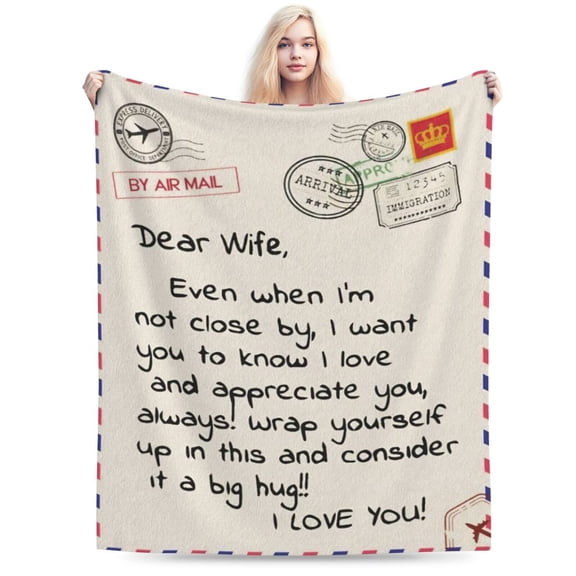 Gifts Blanket to Wife from Husband, Anniversary Birthday Gifts for Wife 50x40