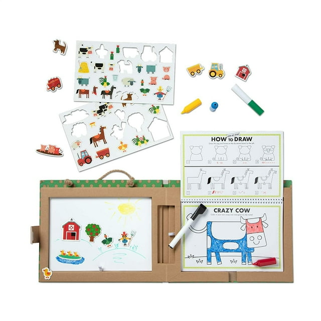 Kit de dibujo e imanes Melissa & Doug Natural Play Farm