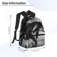 thumbnail image 4 of Picia Running Horse Large Capacity Backpack Classic Style Backpack Casual Backpack Water-Resistant School Work Travel Outdoor Backpack, 4 of 8