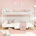 thumbnail image 4 of Zimtown Twin-over-Twin Low Profile Junior Bunk Bed, White, 4 of 8