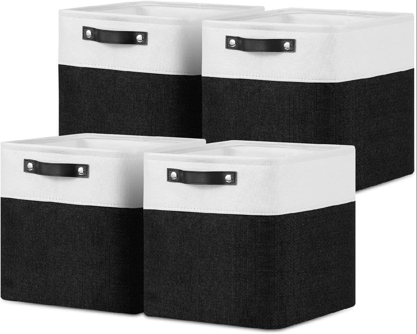 Fabric Cube Baskets for Home, Office, Bedroom,12 x 12 Storage Cubes for