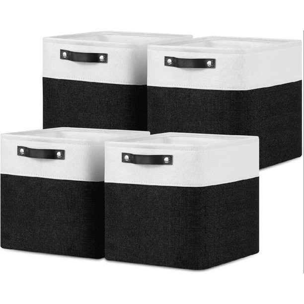 Fabric Cube Baskets for Home, Office, Bedroom,12 x 12 Storage Cubes for