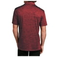 thumbnail image 2 of Yellow Rooster Men's PosiCharge Electric Heather Polo Male T-Shirts Deep Red- Black Electric M, 2 of 5
