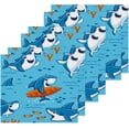 thumbnail image 3 of SKYSONIC Shark Cotton Washcloths Set of 4, Highly Absorbent Soft Fingertip Towel for Bathroom, Gym, Hotel and Spa, 12 x 12 Inch, 3 of 7