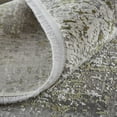 thumbnail image 6 of 3' X 5' Green Gray And Ivory Abstract Power Loom Distressed Area Rug With Fringe, 6 of 9