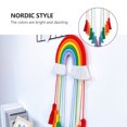 thumbnail image 4 of Rainbow Tassel Pendant Boho Tapestry Home Decor Hanging Woven Macrame Delicate Background Adorn Kids Room, 4 of 6