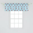 thumbnail image 2 of Ambesonne Cartoon Window Valance, Helicopters in Sky, 54" X 18", Pale Blue Yellow Ruby, 2 of 3
