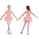 thumbnail image 3 of Traje de actuación de baile latino de Ballet para niñas, leotardo de malla transparente con diamantes de imitación, mono con falda de tul para patinaje artístico con plumas, 3 of 5