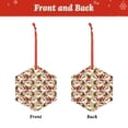 thumbnail image 2 of Zufioo Christmas Hat bear Print Large Acrylic Christmas Ornaments, Suitable for Christmas Tree Christmas Holiday Party Pendant Decorations-Hexagon, 2 of 7