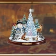 thumbnail image 3 of Escultura giratoria de árbol de Navidad, decoraciones de tren, pasta de ventana, pegatinas, decoración navideña, habitación de invierno, decoración del hogar, 3 of 4