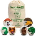 thumbnail image 1 of Wool Dryer Balls Organic Fair Trade Reusable Fabric Softner, Extra Large, 6 Pack,Carnivorous Design by Woolygon, 1 of 6