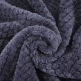 thumbnail image 6 of Soft Flannel Fleece Throw Blanket Waffle Pattern Microfiber Fuzzy Plush Blanket for Couch Bed, Purple 30" x 40", 6 of 6