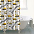thumbnail image 4 of Cartoon Construction Vehicles Roads White Pattern Shower Curtain 72"x72" ,Bathroom Decorative Shower Curtains Set with 12 Hooks,Modern Waterproof Washable Shower Curtain, 4 of 6