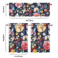 thumbnail image 6 of Vintage Boho Curtains 36 Inch Short - 3 Panel Farmhouse Floral Set with Rustic Wildflowers, Rod Pocket, 6 of 6