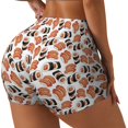 thumbnail image 2 of Naloa Sushi Roll Biker Shorts for Women Seamless Scrunch Short Women’s Yoga Shorts for Gym Running Sport Shorts - Small, 2 of 9