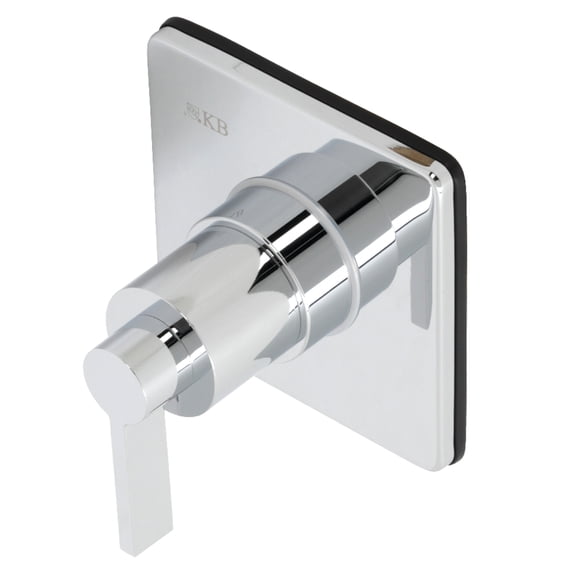 Kingston Brass KS3041NDL NuvoFusion Single-Handle Three-Way Diverter Valve with Square Trim Kit in Polished Chrome