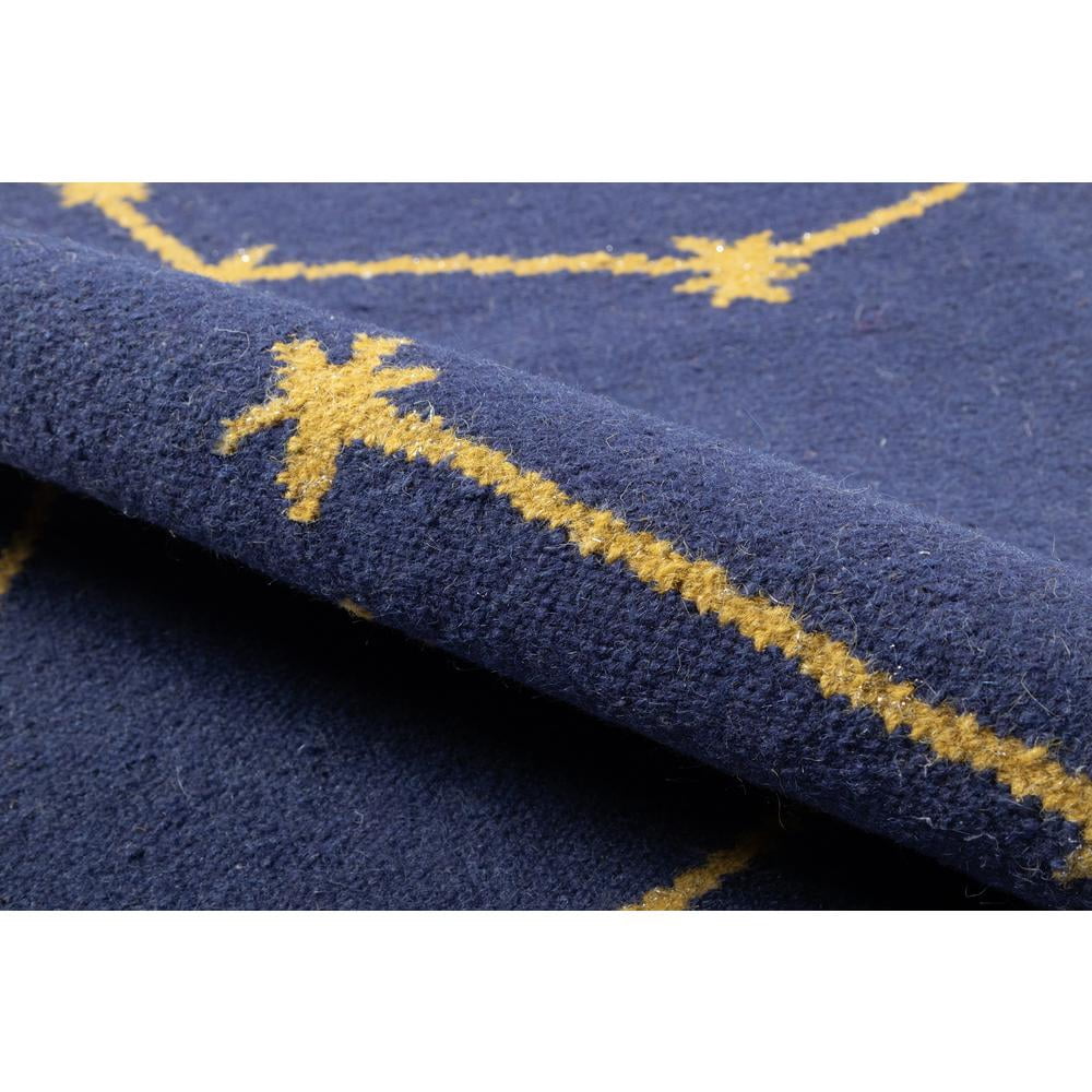 Momeni Indoor/Outdoor Geometric Contemporary Area Rugs, Blue/Yellow