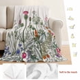 thumbnail image 5 of Spring Floral Blanket Soft Cozy Warm Twin Blanket for Bed, Plush Fuzzy Flannel Fleece Blankets for Sofa, Country Botanical Watercolor Botanical Throw Blankets for Couch, Gifts for Men, 60"x80", 5 of 9