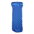 thumbnail image 1 of Dark Blue Foot-Pump Inflatable Camping Mattress - 4-Layer TPU & Polyester Waterproof Moistureproof Sleeping Pad with Taped Seam, Lightweight Portable Design for Outdoor Camping, Hiking, Travel,, 1 of 6