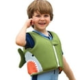 thumbnail image 1 of T-Shirt Enfant Été Rembourré Imprimé Dessin Animé Gilet de Sauvetage Gonflable Gilet de Flottabilité T-Shirts Filles Vert, 1 of 5