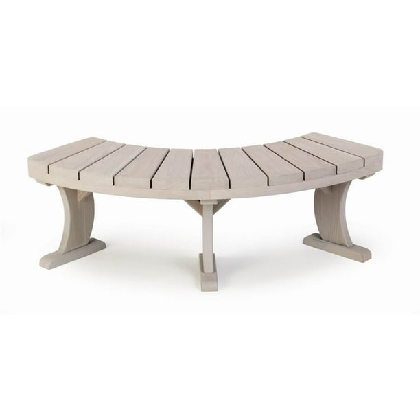 Curved Bench For Round Tables Coastal Gray Com Curved Bench For Round Tables Coastal, Curved Dining Bench With Back For Round Table