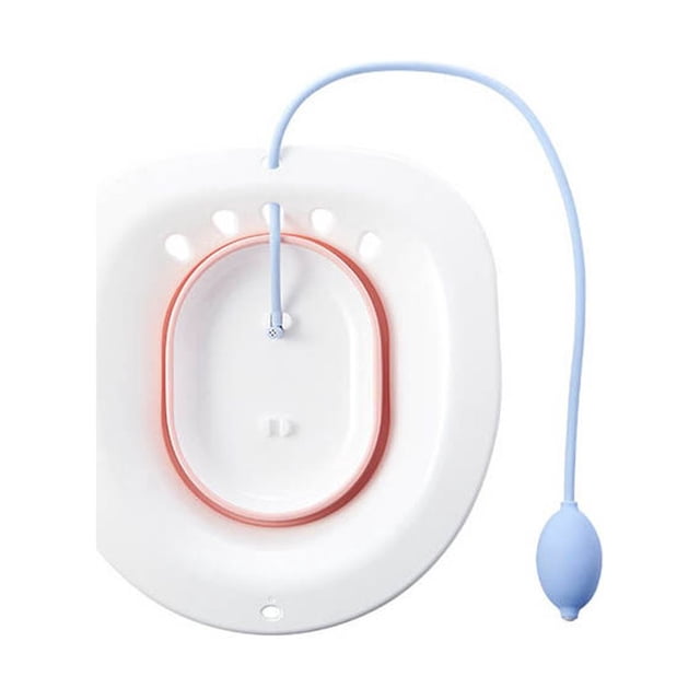 Matsuzay Bidet plegable Bañeras profesionales Masaje Sit Bath Baño portátil Inodoro medicado Bañera de descarga para ancianos embarazadas Juegos de accesorios de baño Blanco Rosa