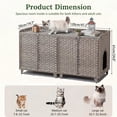 thumbnail image 2 of GIMMYFIVE Handwoven Rattan Cat Litter Box Enclosure, Hidden Cat Washroom Furniture with Mat and S-Hooks, Large, 2 of 9