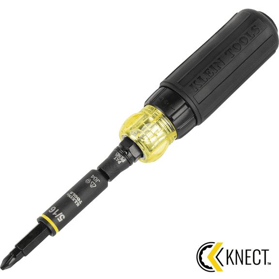 Klein Tools KNECT 11-in-1 Ratcheting Impact Rated Screwdriver / Nut Driver