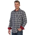 thumbnail image 2 of Gioberti Men's 100% Cotton Brushed Flannel Plaid Checkered Shirt with Corduroy Contrast, 2 of 4